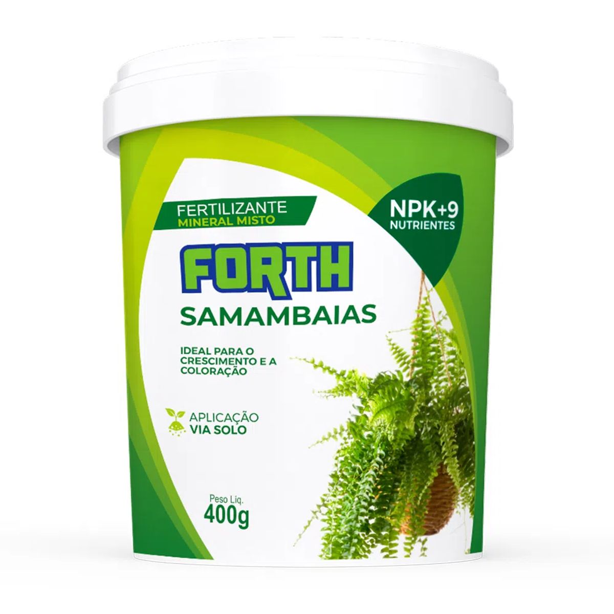 Fertilizante Mineral Forth Samambaias NPK+ 9 Nutrientes 400g