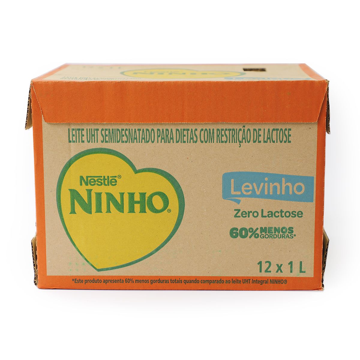 Leite Ninho UHT Levinho Zero Lactose 1L (Pack com 12 und)