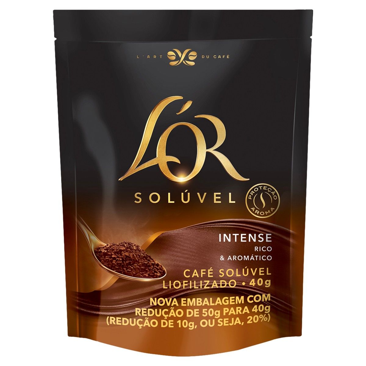 Café Solúvel L'or Liofilizado Intense Sachê 40g