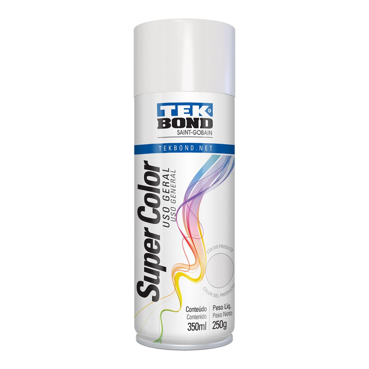 Tinta Spray Tek Bond Super Color Uso Geral Gelo 350ml image number 0