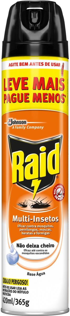 Inseticida Raid Multi-insetos Spray 420ml Leve Mais Pague Menos image number 0