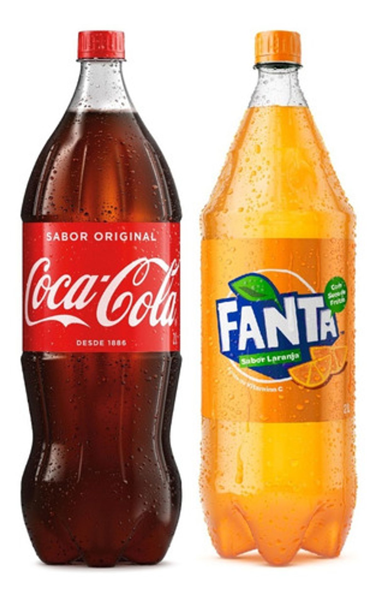 Kit Refrigerante Coca-Cola 2L + Fanta Laranja 2L