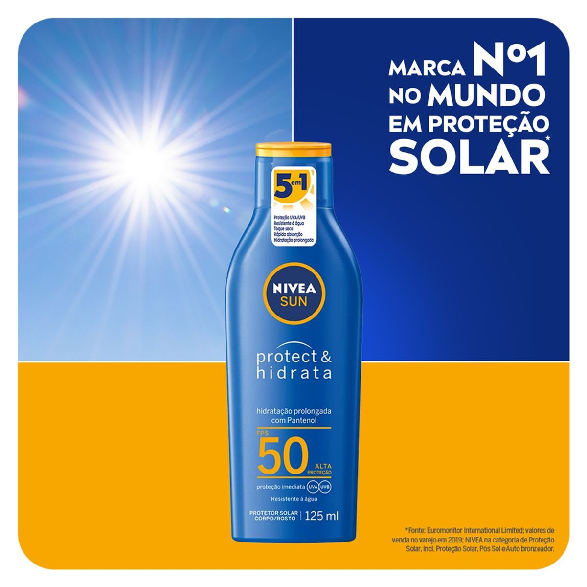 Nivea Sun Protetor Solar Protect & Hidrata FPS50 125ml image number 1