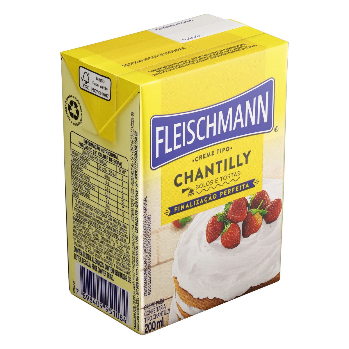 Creme Chantilly Fleischmann Caixa 200ml image number 3