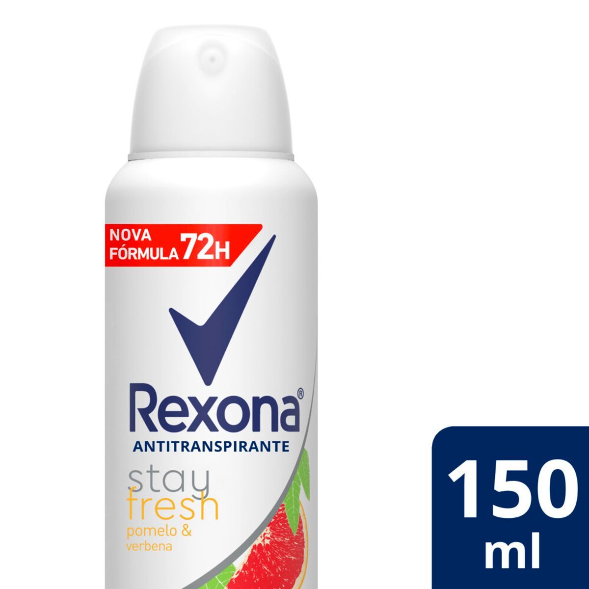 Desodorante Antitranspirante Aerosol Feminino Rexona Pomelo e Verbena 72 horas 150ml image number 1