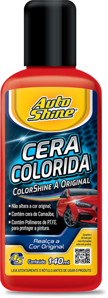 Cera Autoshine Colorida Vermelha 140ml image number 0