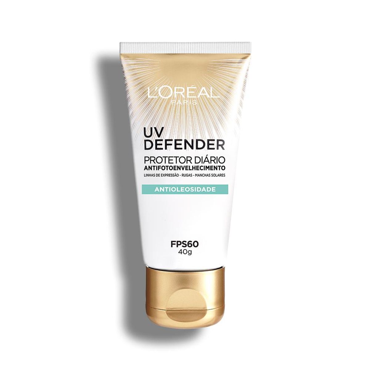 Protetor Solar Facial L'Oréal Paris UV Defender Antioleosidade FPS 60, 40g