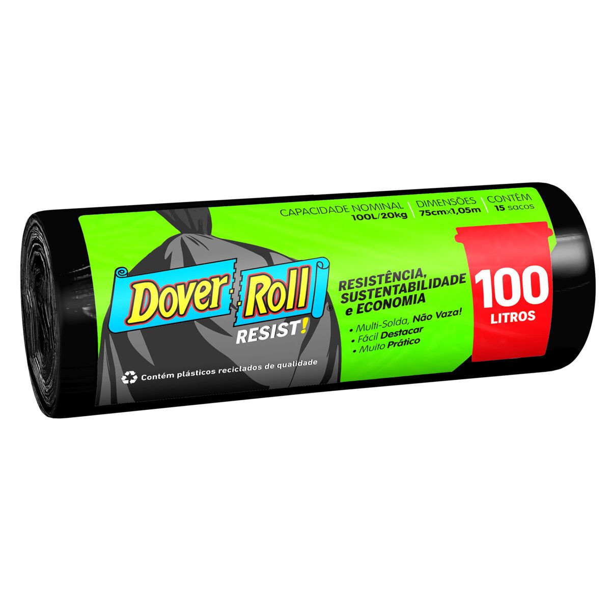 Saco para Lixo Dover Roll 100L Resist 15 Unidades image number 4