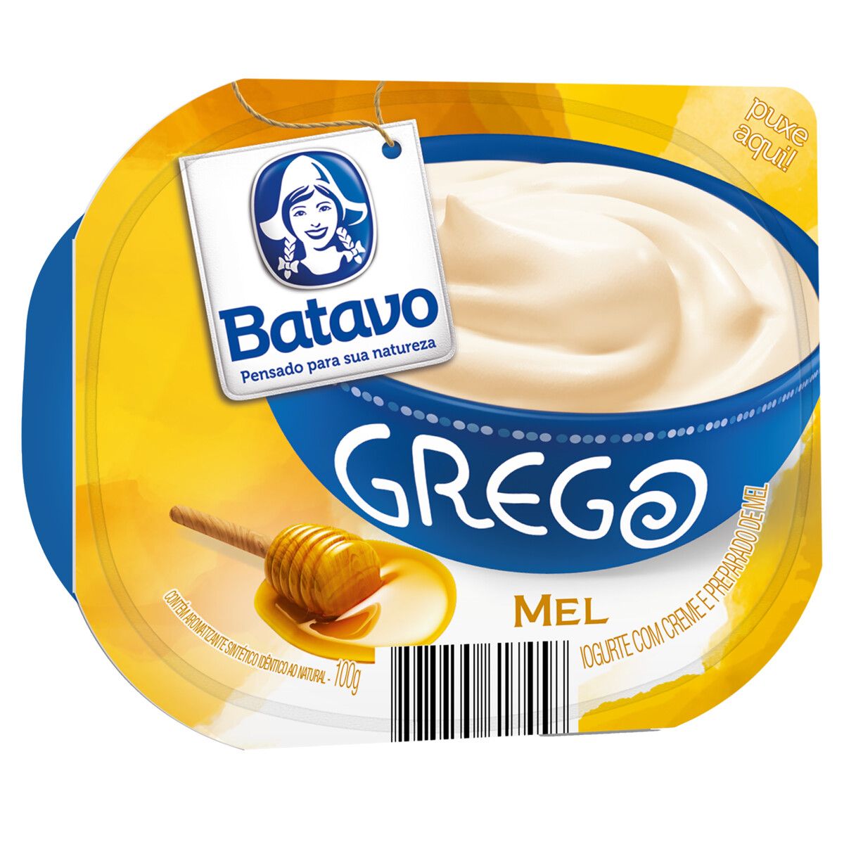 Iogurte Grego Batavo Mel Pote 100g image number 0