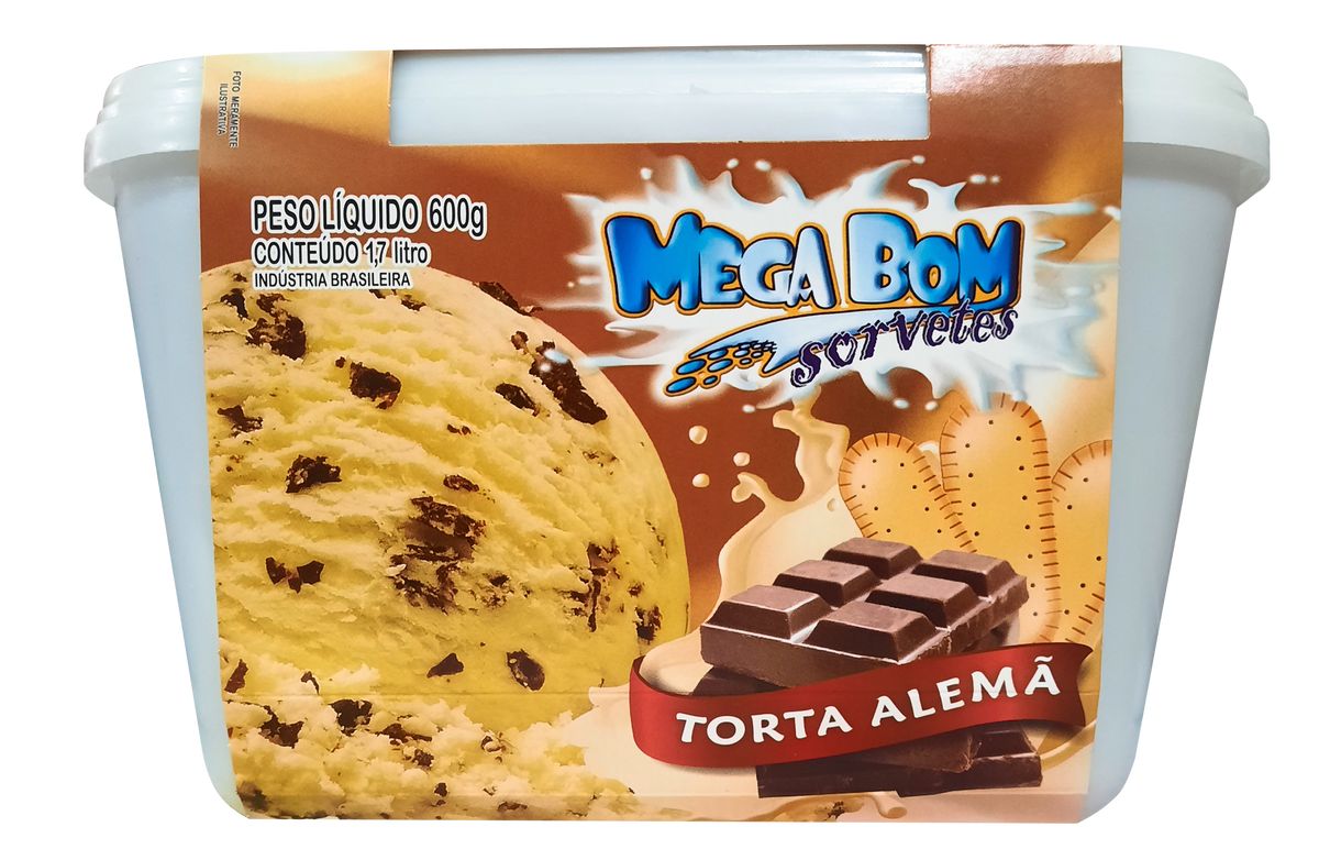 Sorvete Torta Alemã  Mega Bom 1,7L