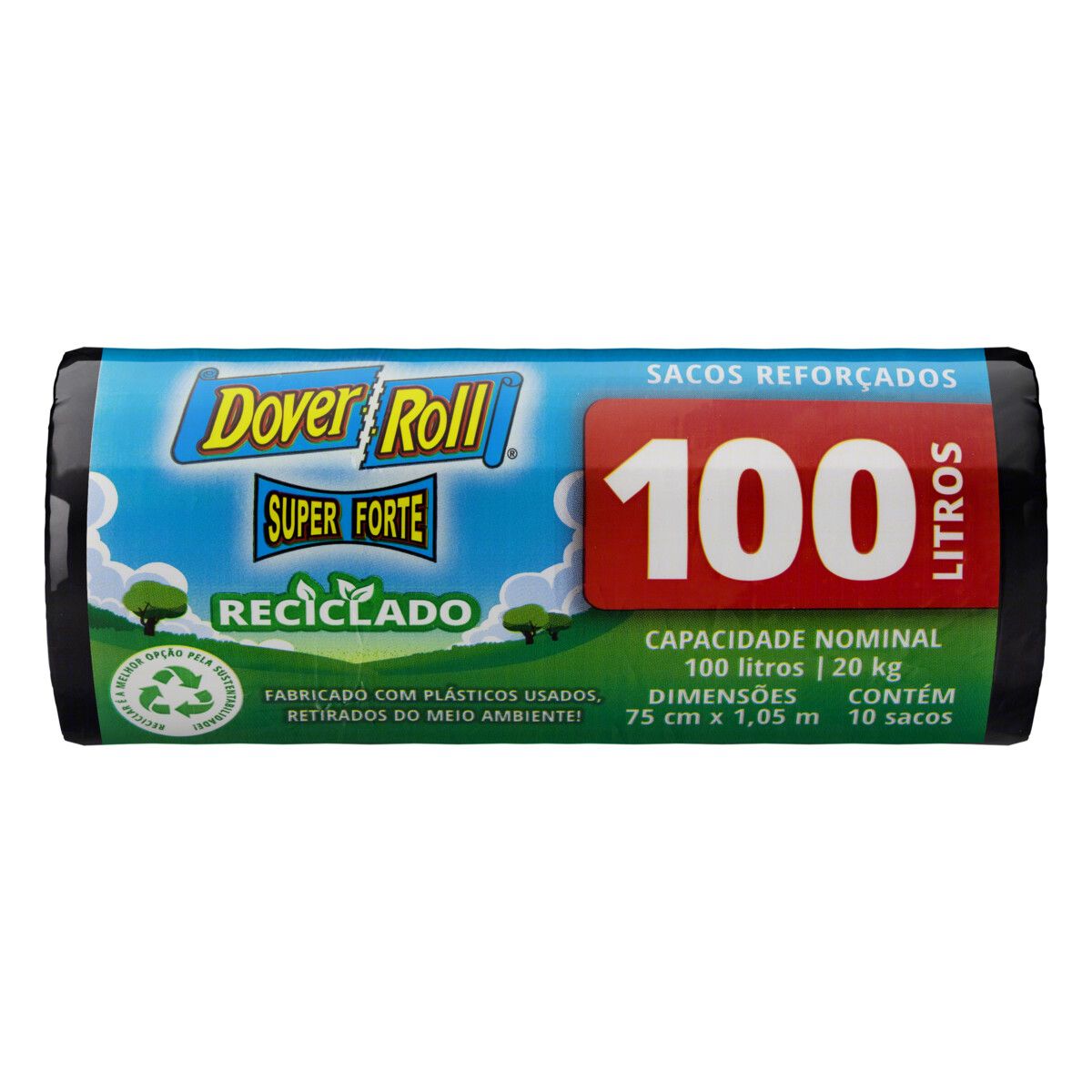 Saco para Lixo Dover Roll 100l Super Forte 10 Unidades