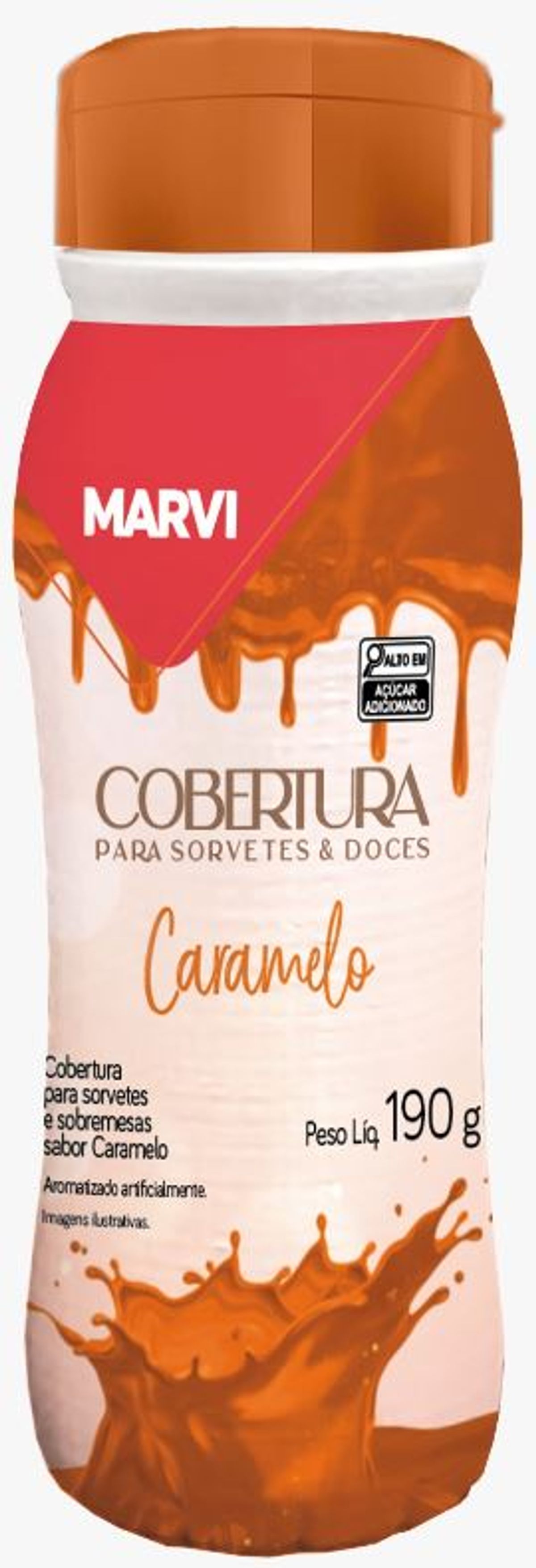 Cobertura para Sorvete Marvi Caramelo 190g image number 0