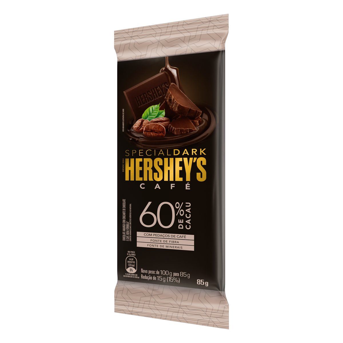 Chocolate Hershey's Café Amargo 60% Cacau 85g image number 2