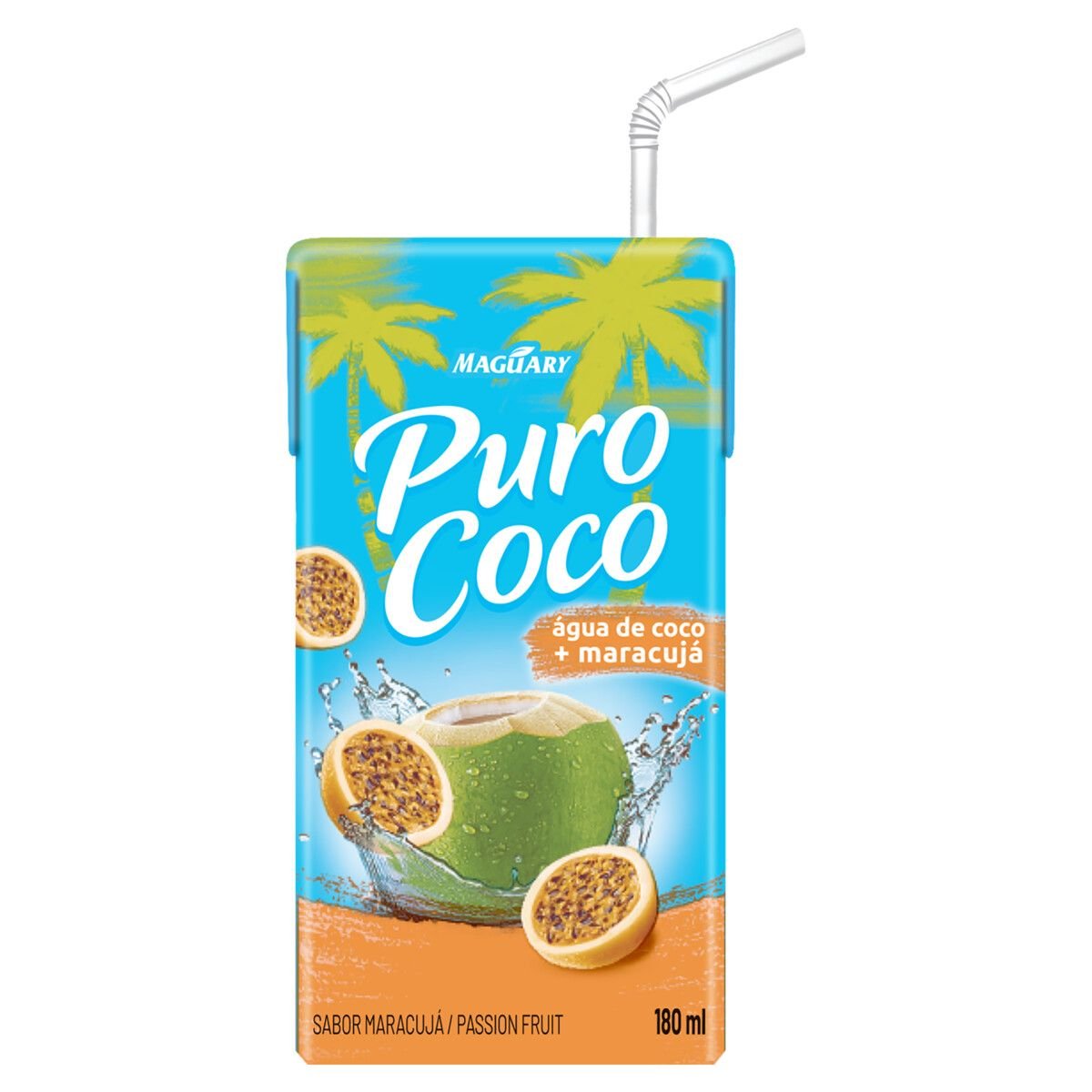 Água de Coco Puro Coco Maracujá Caixa 180ml