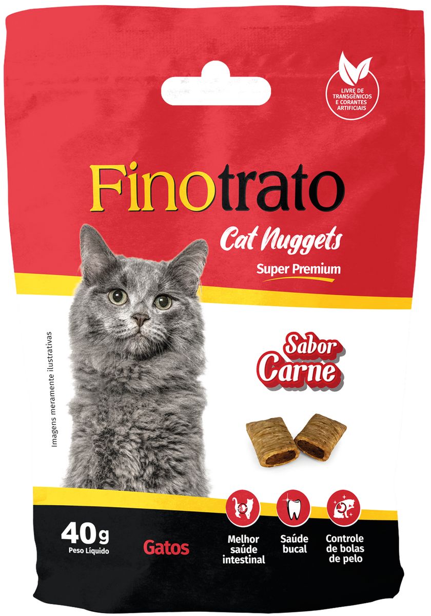 Nuggets para Gatos Finotrato Carne 40g image number 0