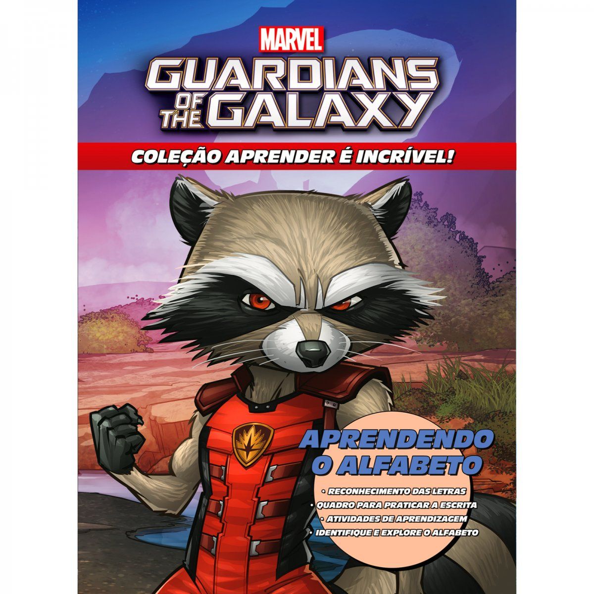 Livro Aprendendo o Alfabeto Marvel Guardiões da Galáxia