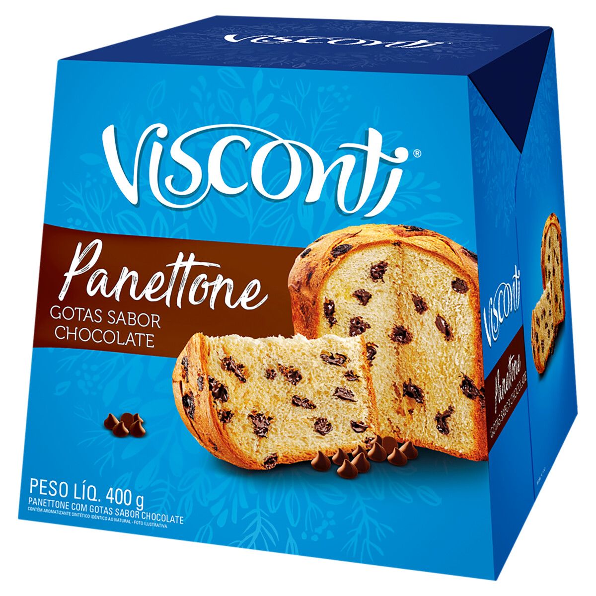 Panettone Visconti com Gotas de Chocolate Caixa 400g