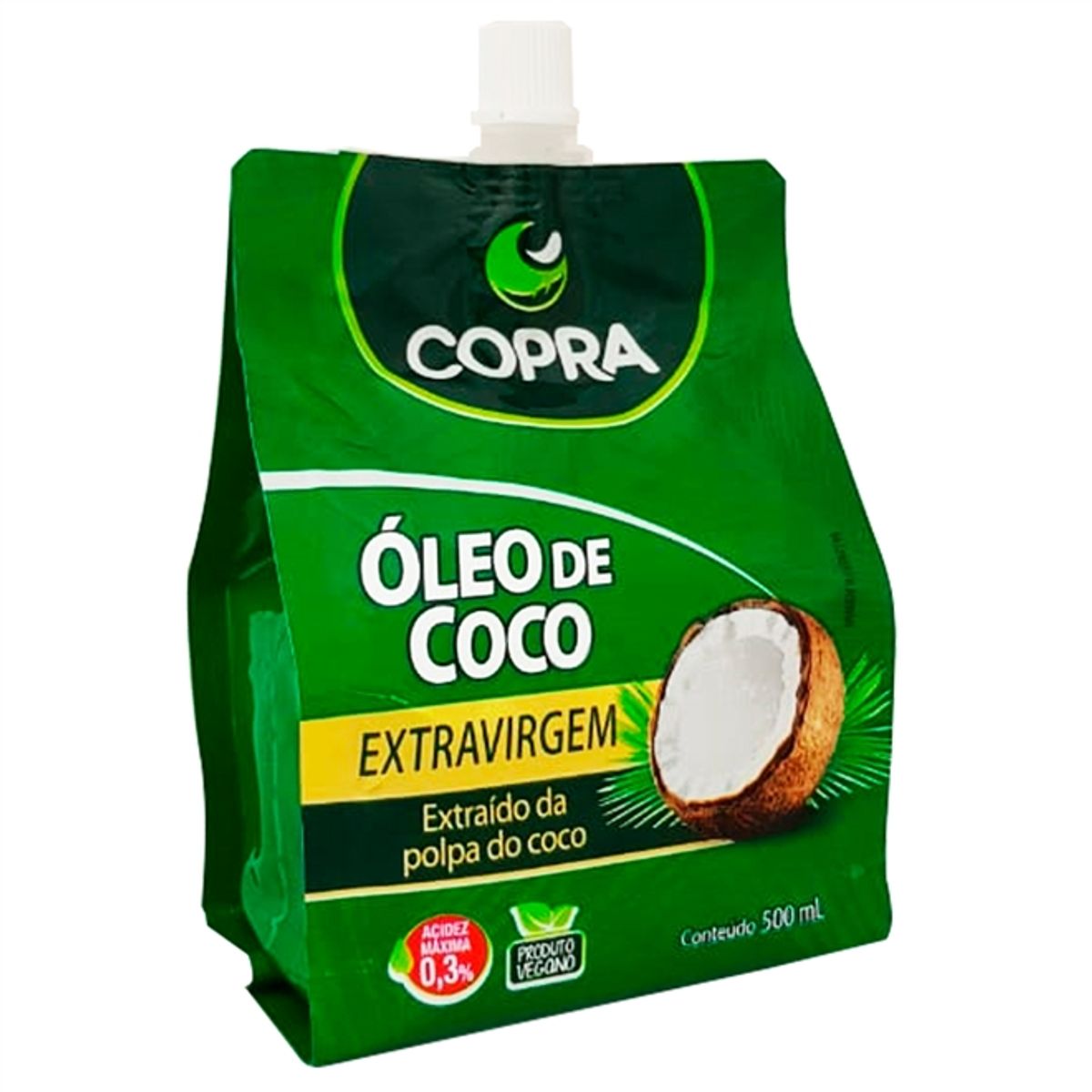 Óleo de Coco Extra Virgem Copra Sachê 500ml