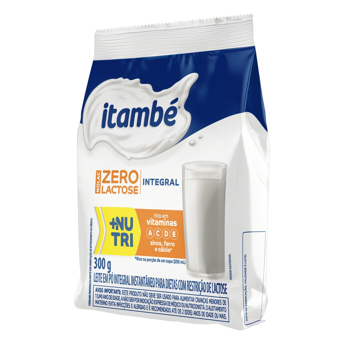 Leite em Pó Itambé Integral Zero Lactose Pacote 300g image number 2
