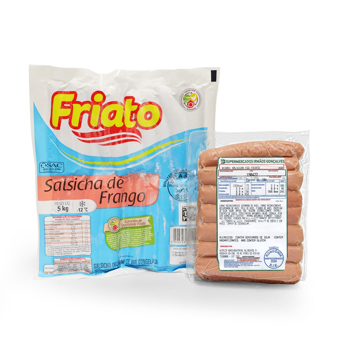 Salsicha de Frango Friato Aprox.790g image number 1