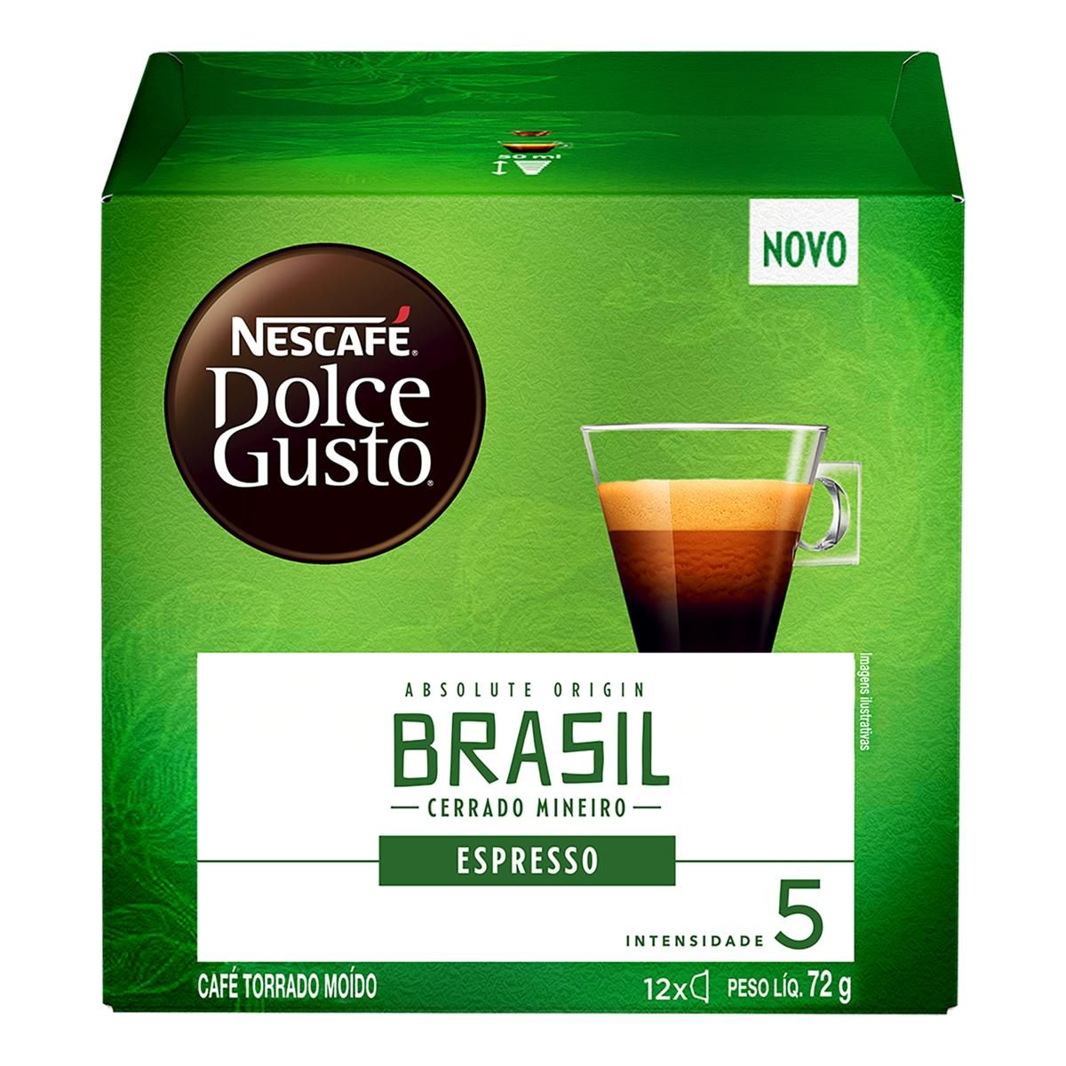 Café em Cápsula Nescafé Dolce Gusto Absolute Origin Espresso Brasil 72g 12 Unidades