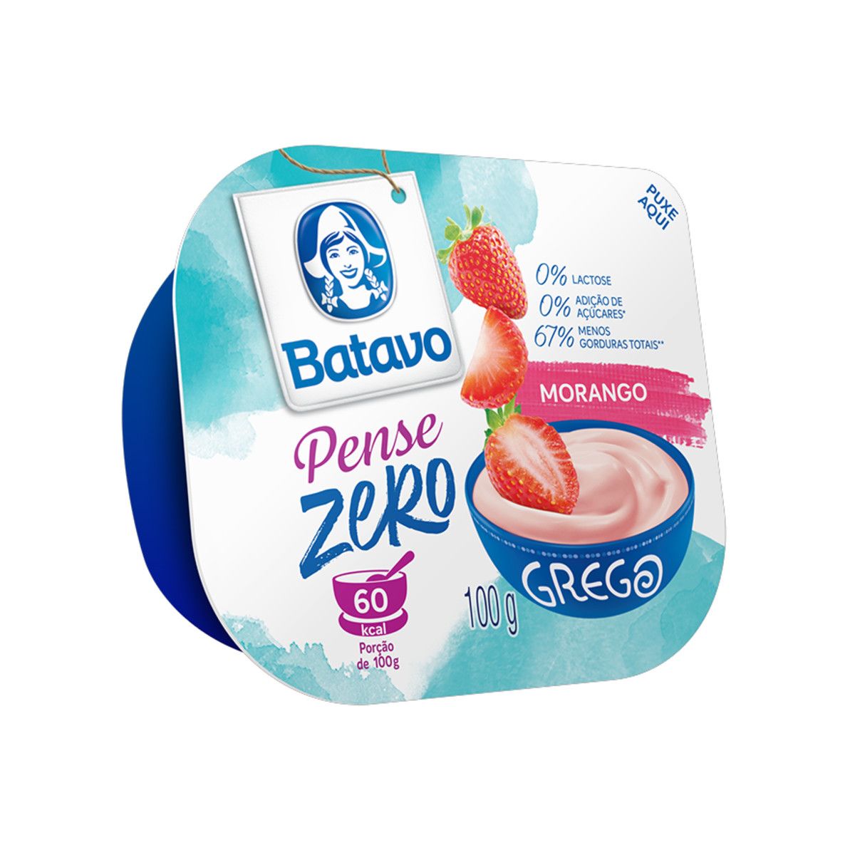 Iogurte Grego Batavo Morango Zero Pote 100g image number 0