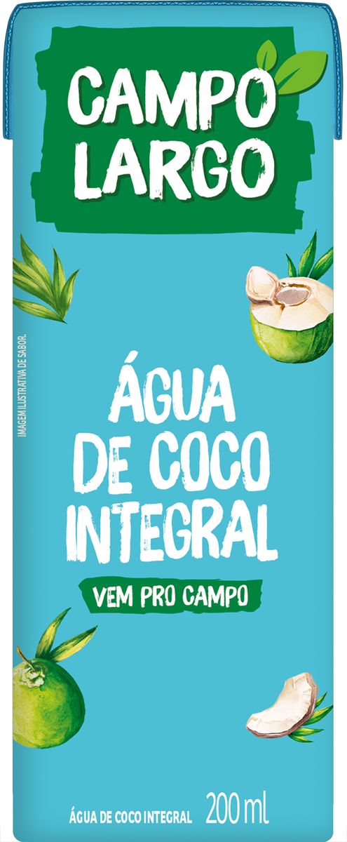 Água de Coco Campo Largo Integral 200ml