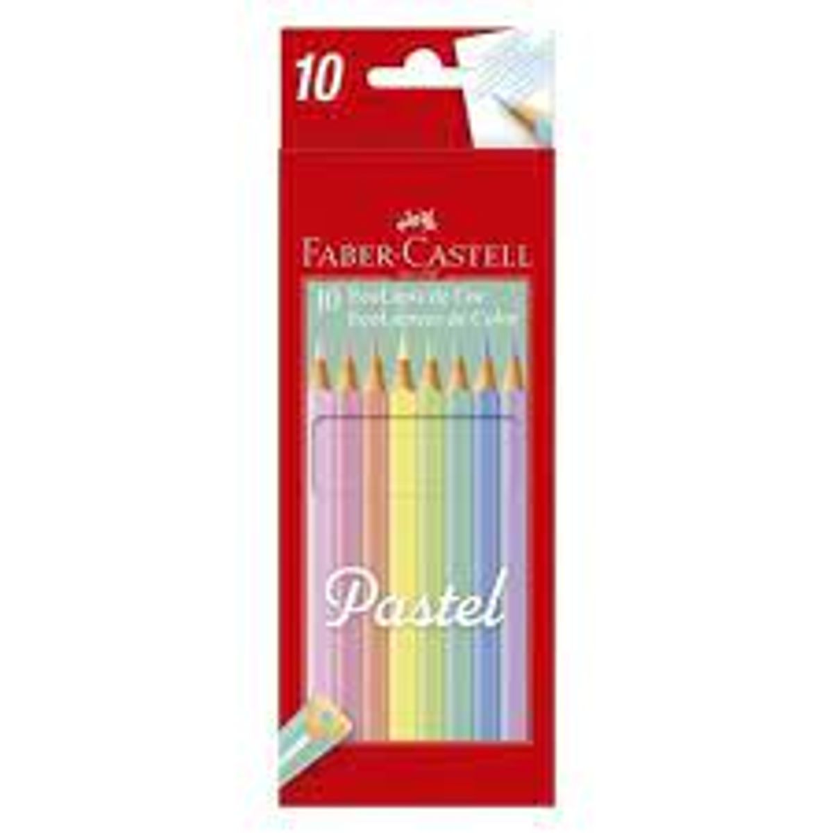 Ecolapis Faber Castell 10 Cores Pastel image number 0