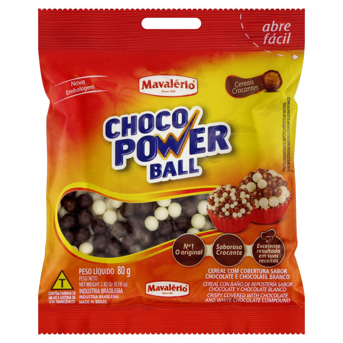 Cereal Choco Power Ball Mavalério 80g image number 0