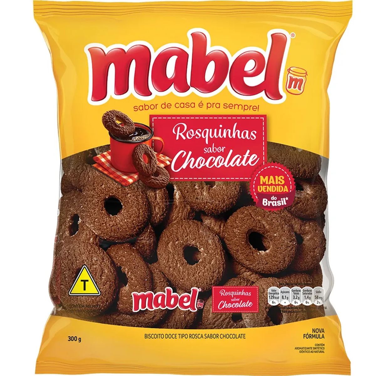 Biscoito Rosquinha Mabel Chocolate 300g