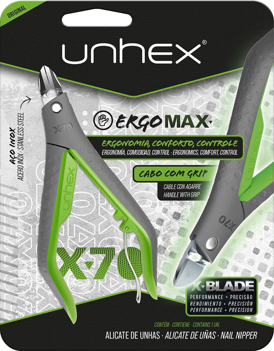 Alicate de Unha Unhex X-70 X-Blade Verde