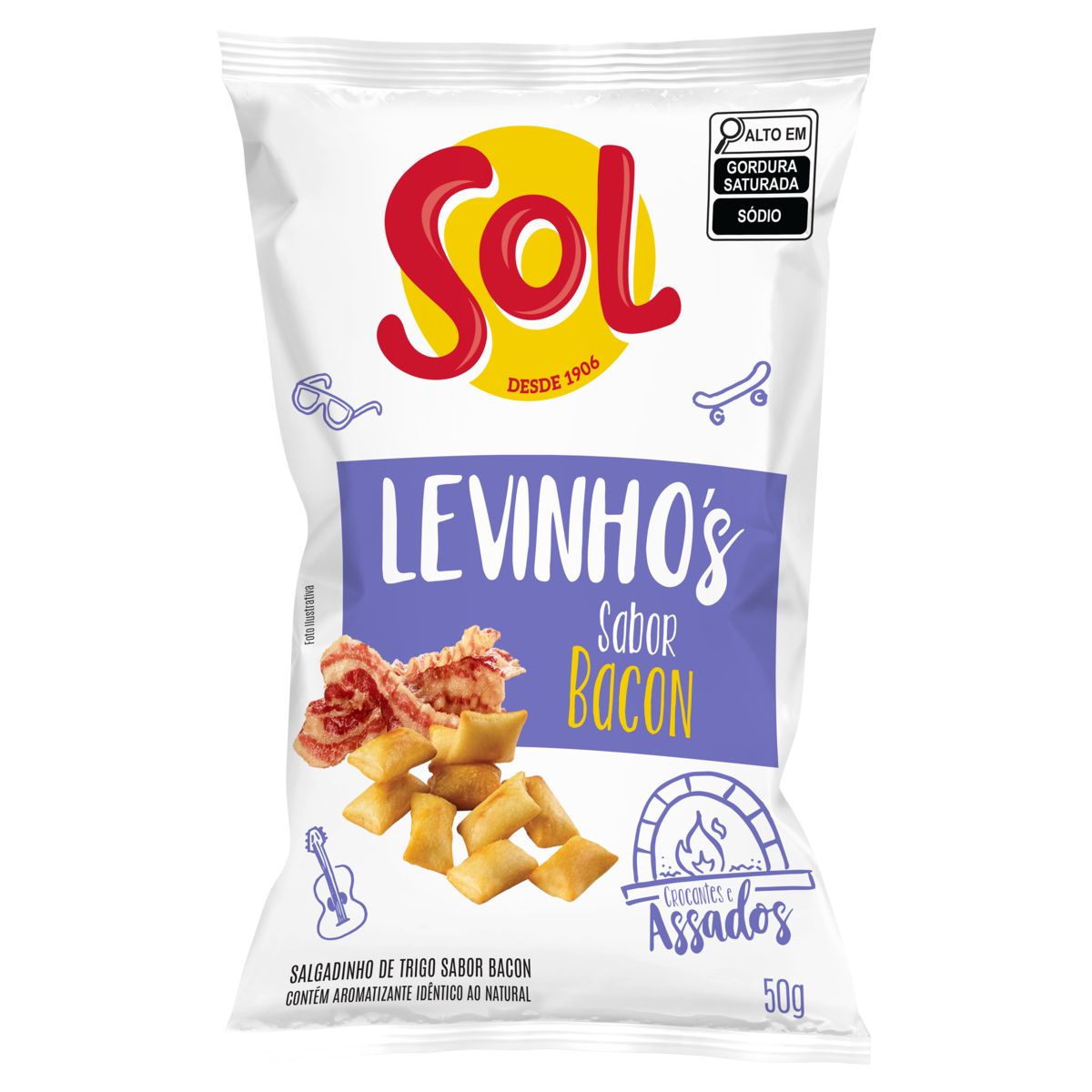 Salgadinho Levinho’s Sol Bacon 50g