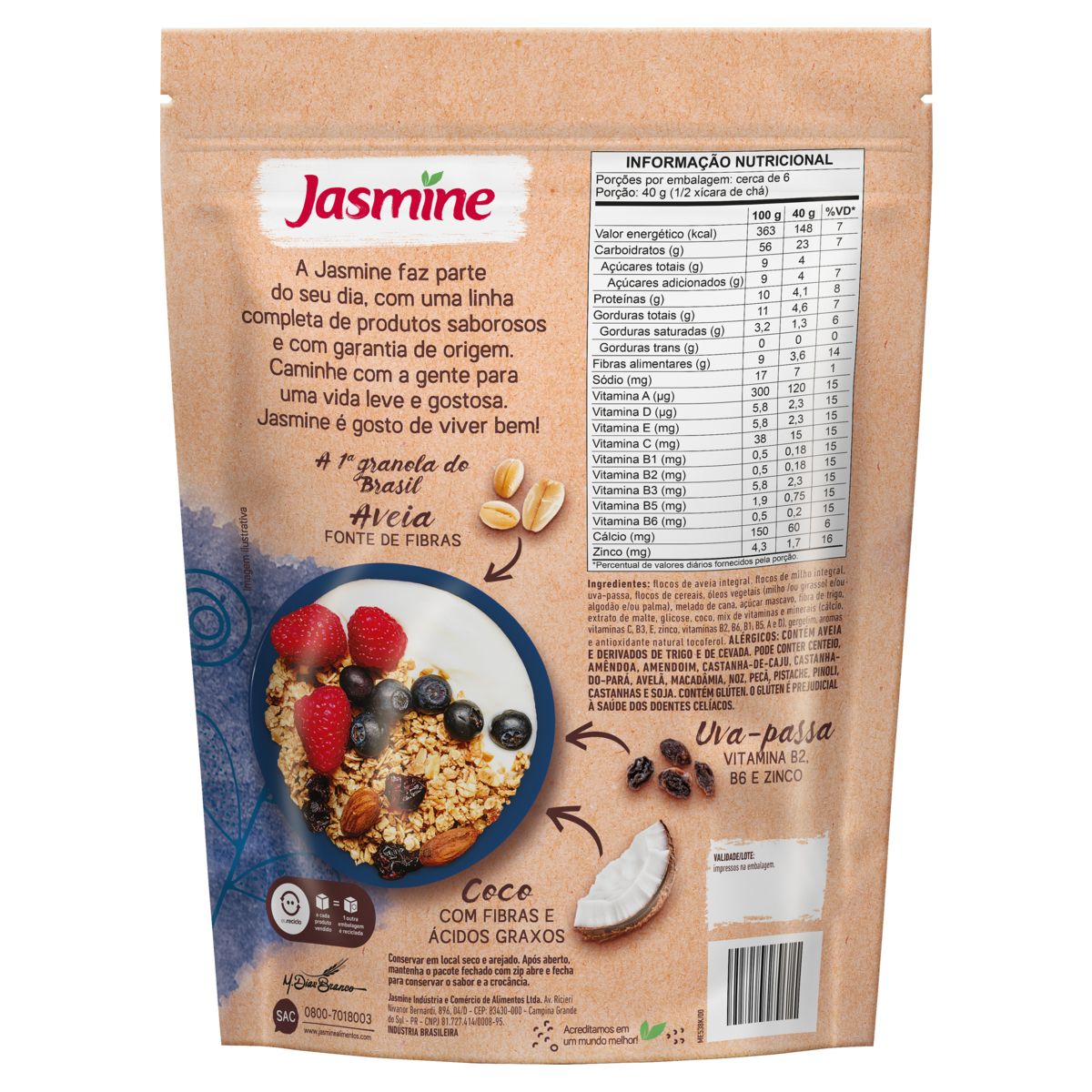 Granola Jasmine Tradicional 68,1% Integral Pouch 250g image number 1