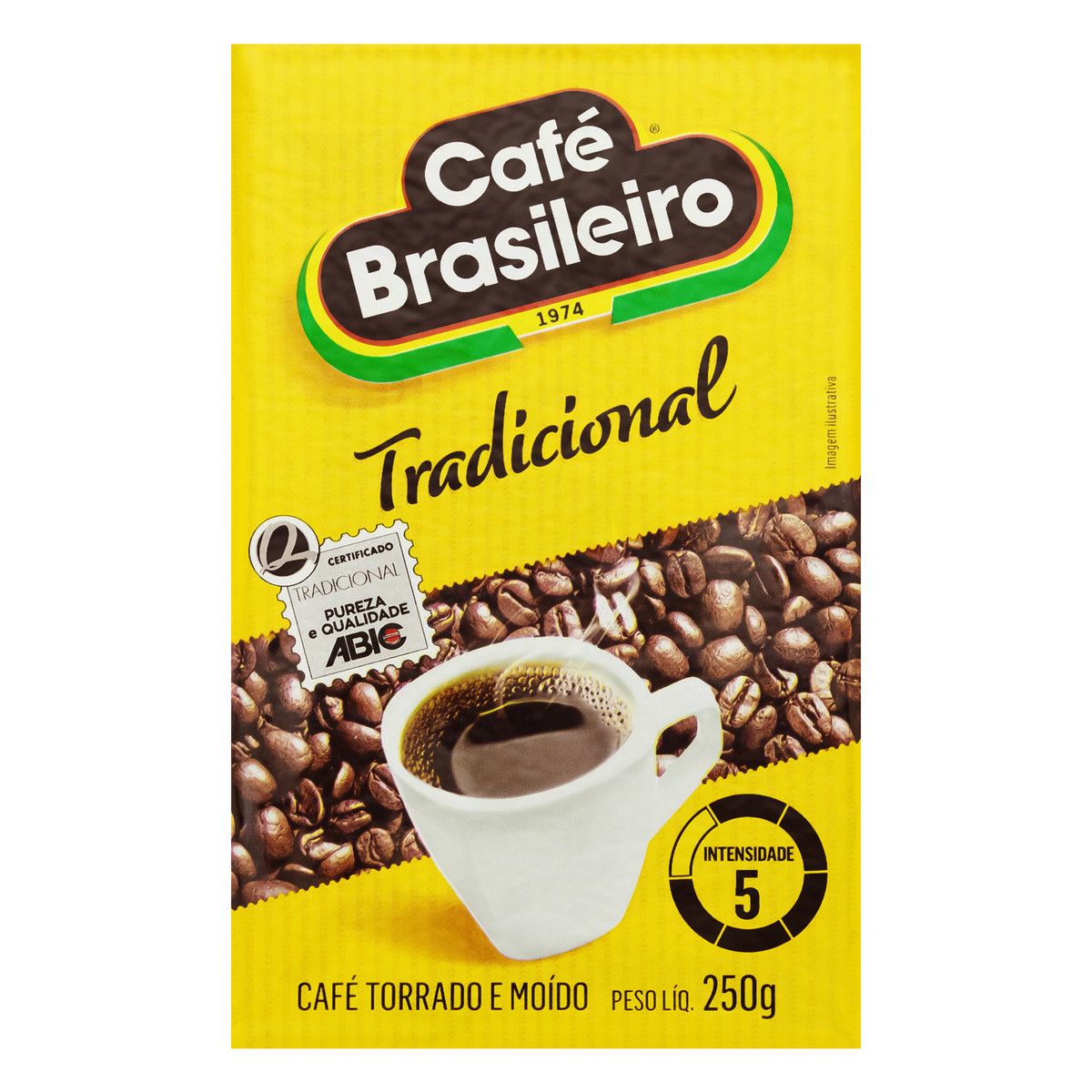 Café Torrado e Moído Café Brasileiro Tradicional a Vácuo 250g