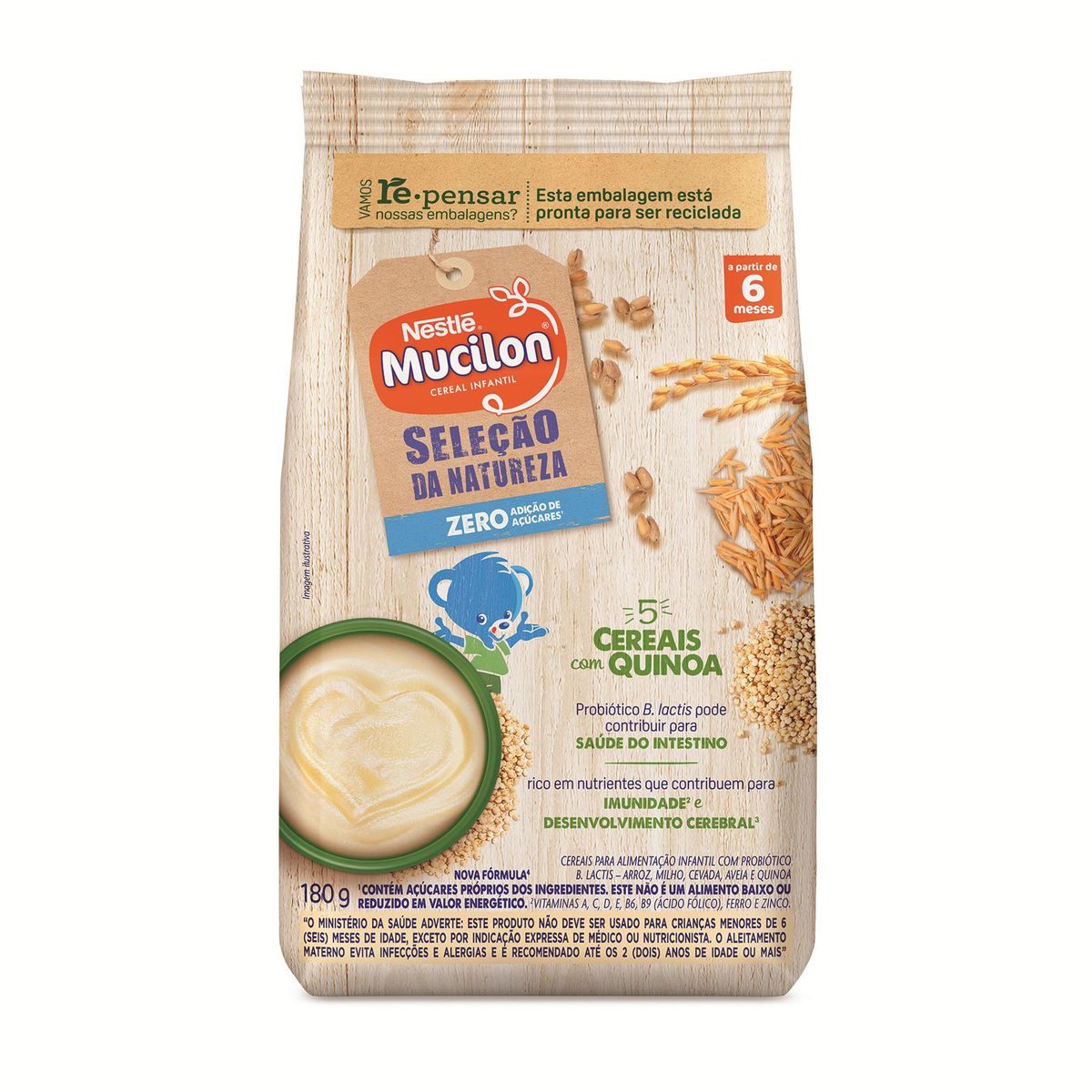 Cereal Infantil Mucilon 5 Cereais com Quinoa 180g