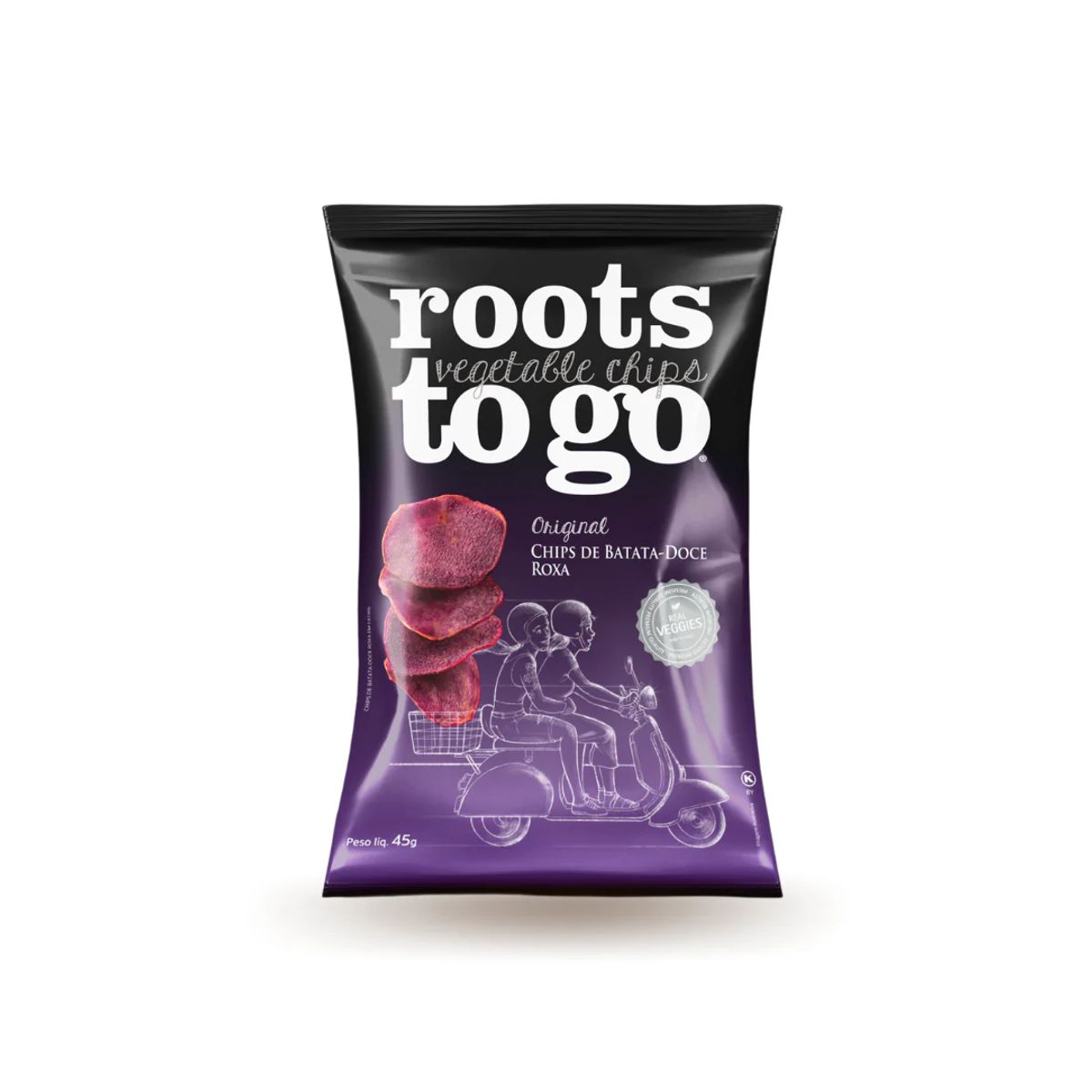 Chips de Batatas-Doces Roxas Roots To Go 45g