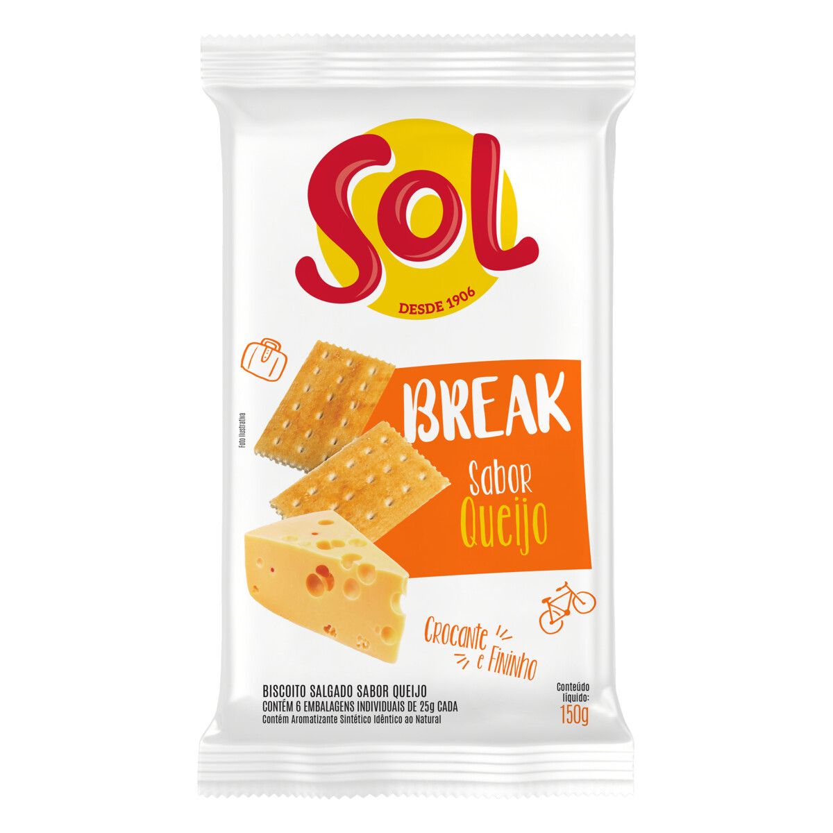 Biscoito Sol Break Sabor Queijo 150g