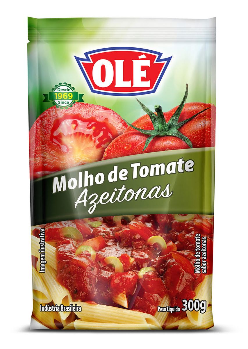 Molho de Tomate Olé Azeitonas Sache 300g