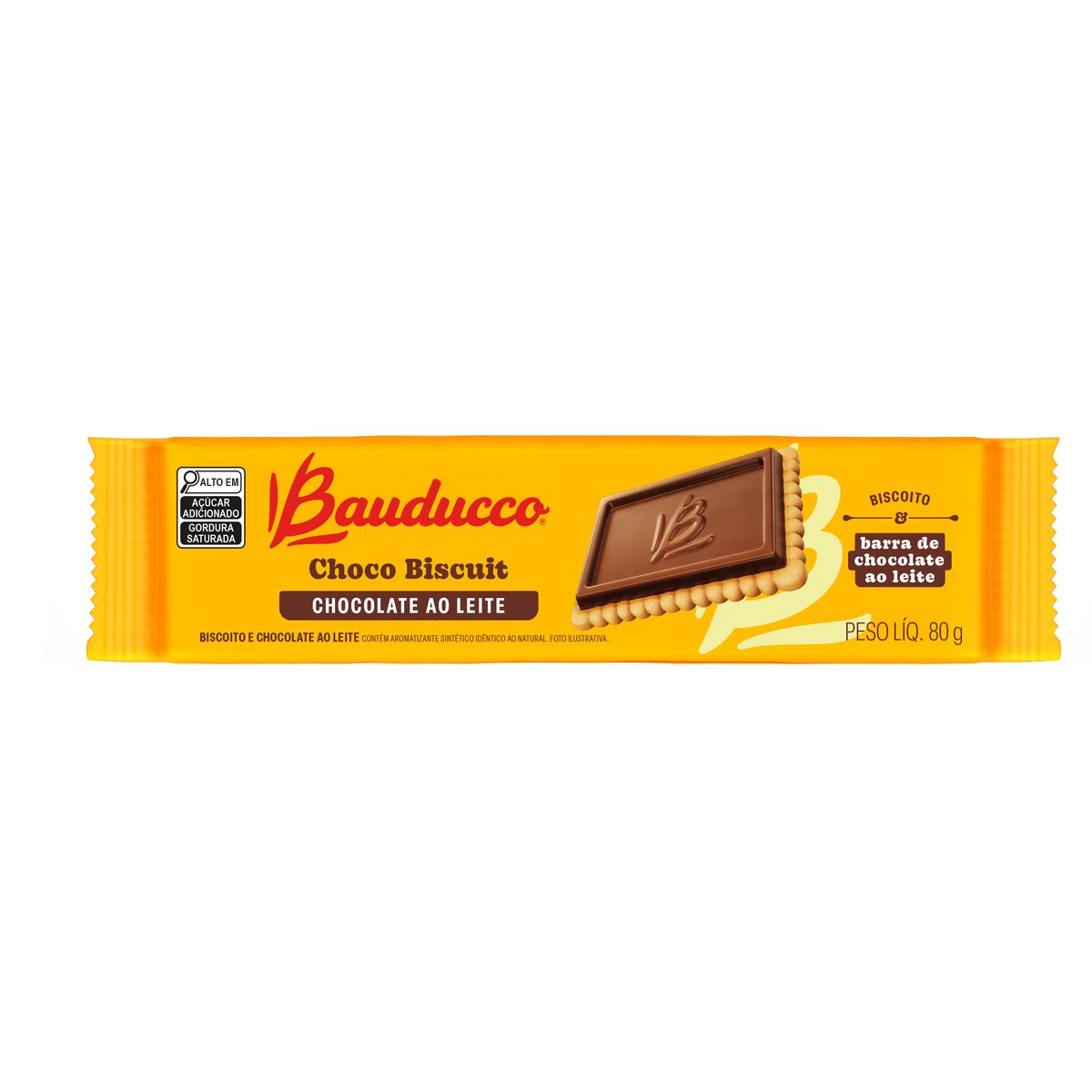 Biscoito Bauducco Choco Biscuit Chocolate ao Leite 80g