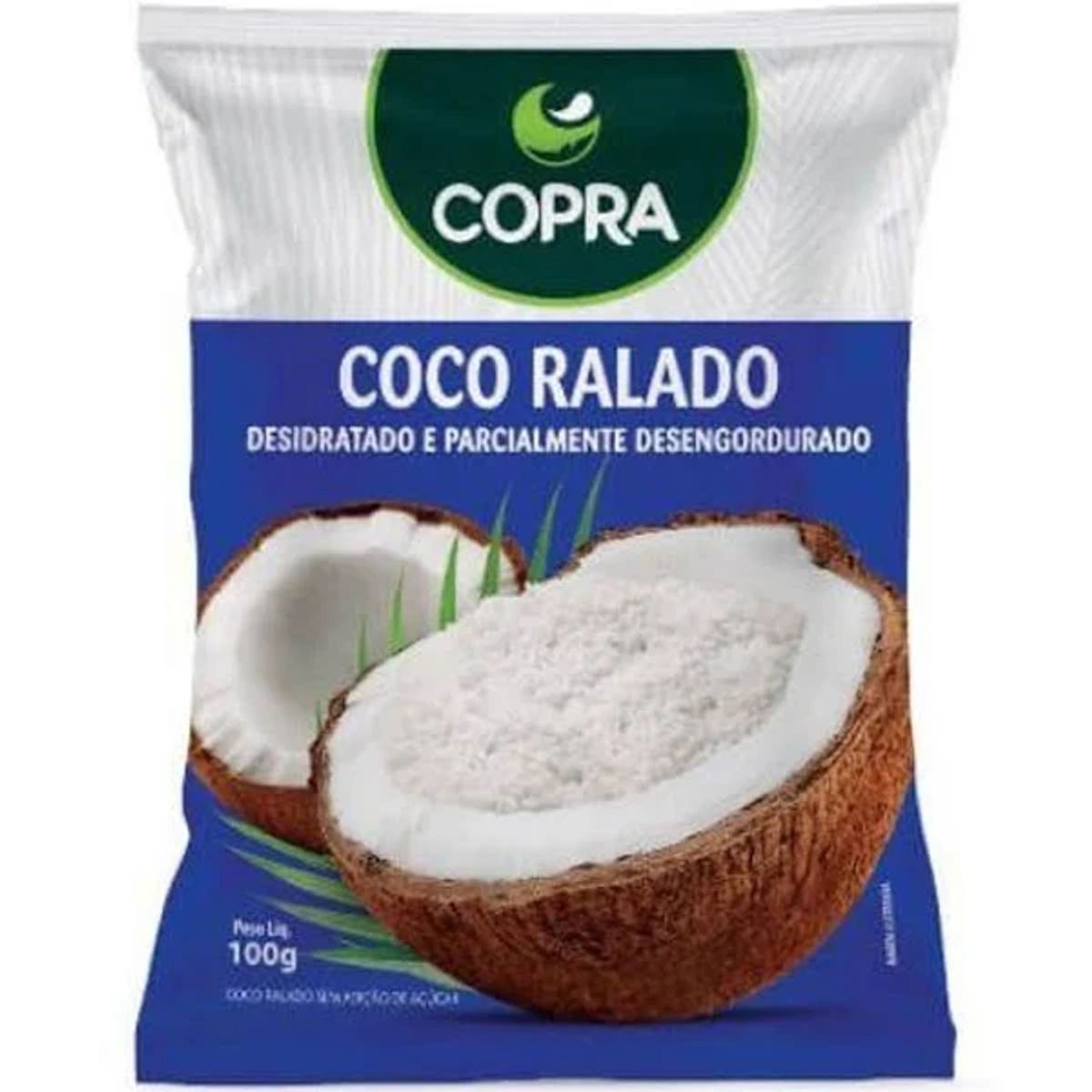 Coco Ralado Copra sem Açúcar Pacote 100g image number 0
