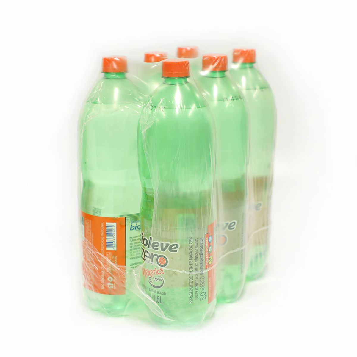 Refrigerante Bioleve Zero Mexerica e Limão 1,5L (Fardo com 6 und) image number 1