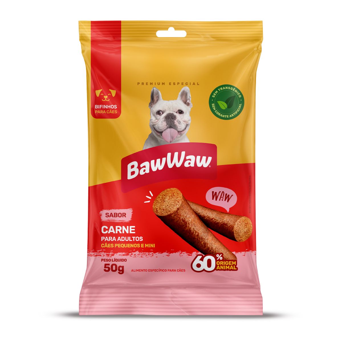 Bifinho para Cães Adultos Baw Waw Carne 50g