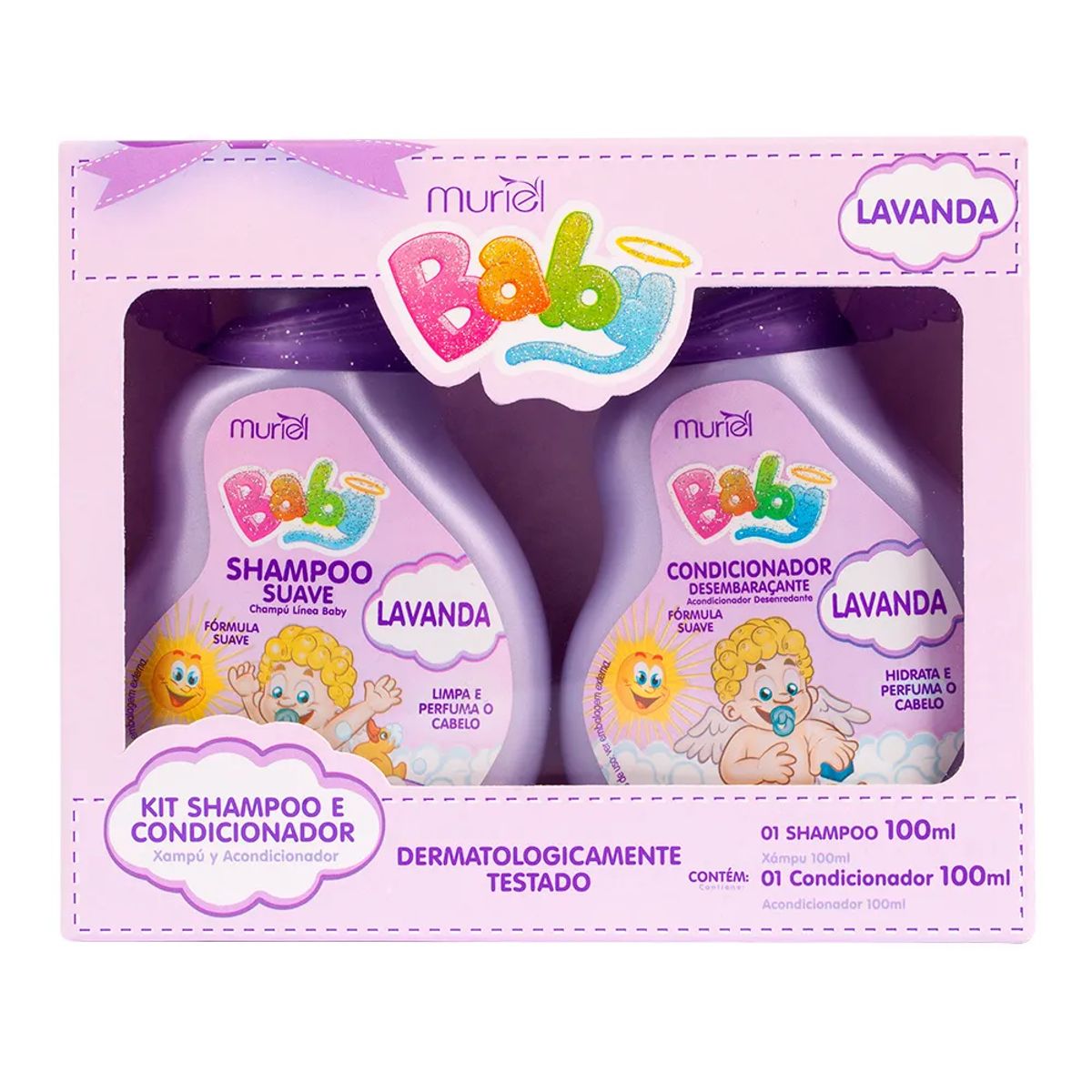 Kit Shampoo e Condicionador Muriel Baby Lavanda 100ml