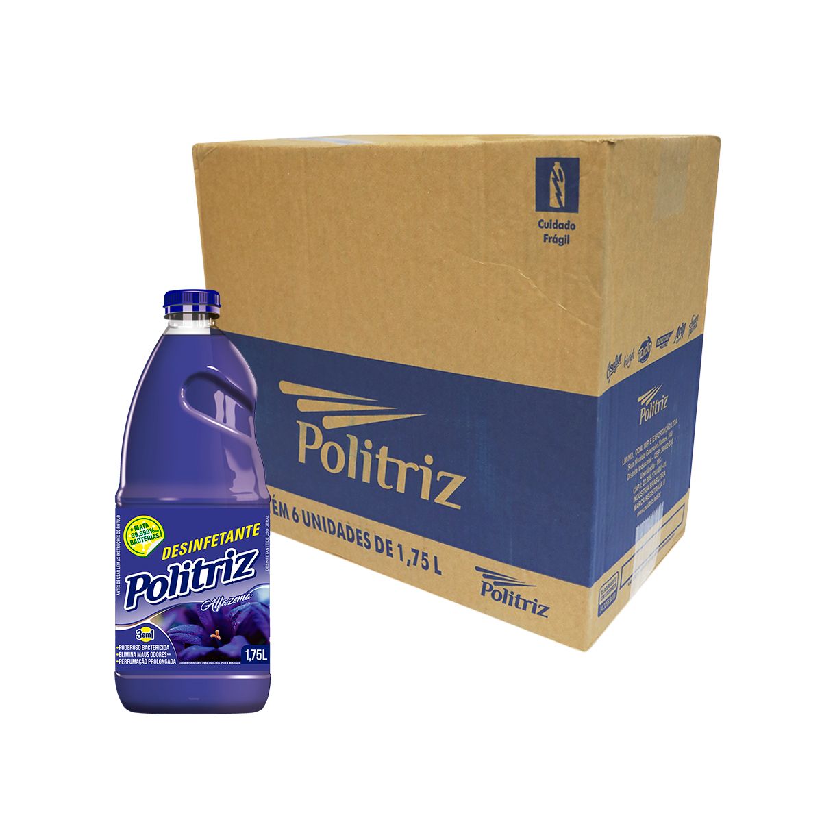 Desinfetante Politriz Alfazema 1,75L (Caixa com 6 und)