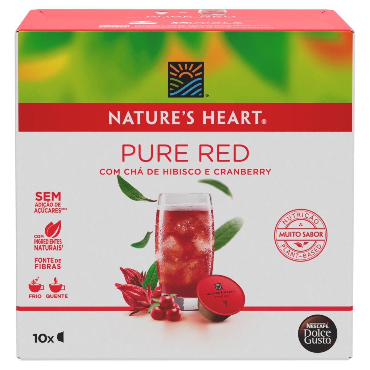 Chá em Cápsula Pure Red Nature's Heart 60g