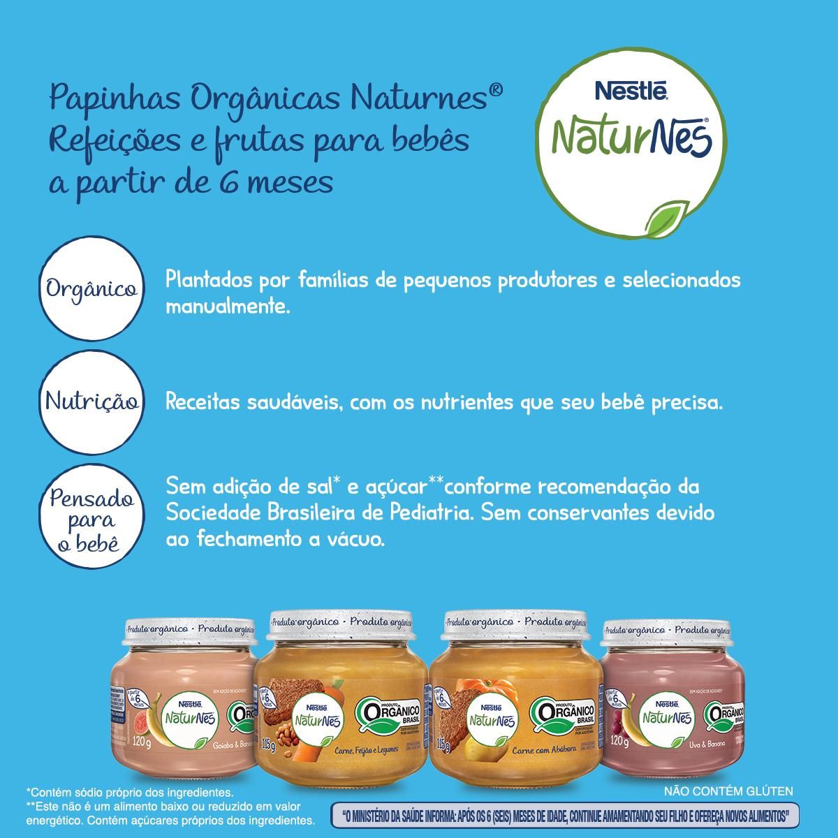Papinha Orgânica Nestlé Naturnes Frango, Cenoura e Mandioquinha 115g image number 4