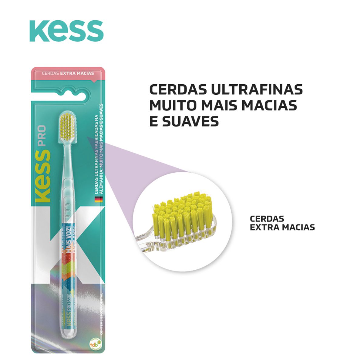 Escova Dental Kess Pro Extra Macia 1 Unidade image number 4