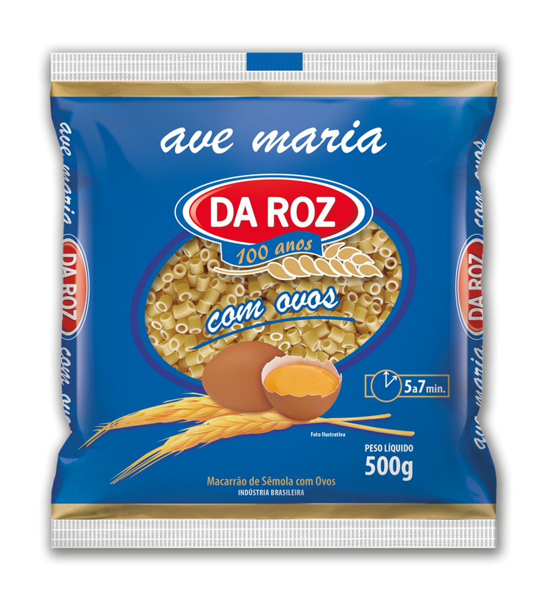 Macarrão Da Roz Sêmola com Ovos Ave Maria 500g image number 0