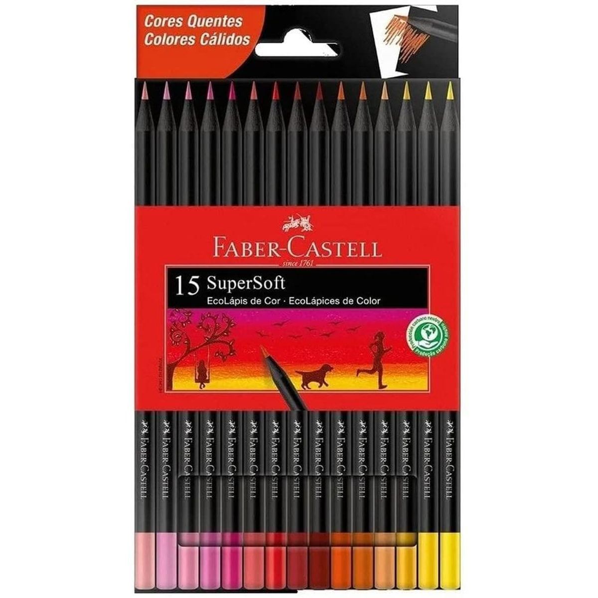 Ecolapis Faber Castell 15 Cores Quente image number 0