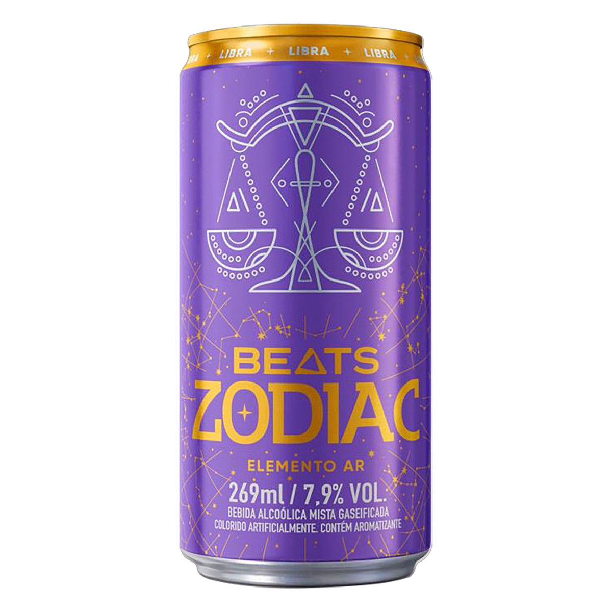 Bebida Mista Alcoólica Gaseificada Elemento Ar Skol Beats Zodiac Lata 269ml